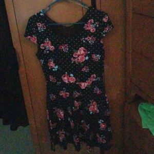 Floral and Polka Dot Dress